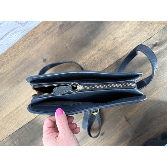 Vintage Coach Navy Blue Legacy Leather Crossbody Bag Timeless Classic Minimalist - Picture 10 of 16